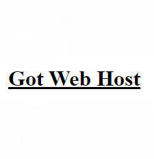 Got Web Host Coupons